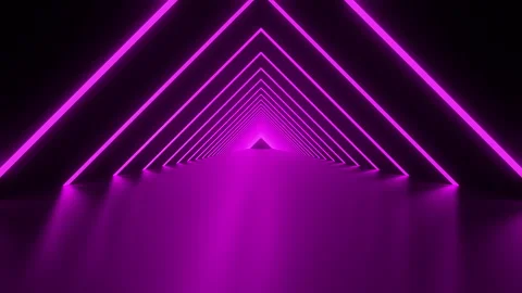 Neon tunnel loop 3D animation Stock Footage 281325642