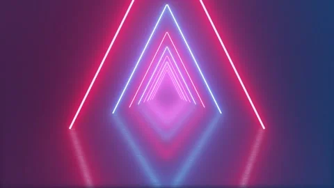Neon Tunnel Loop Background Animation Stock Footage 264653687