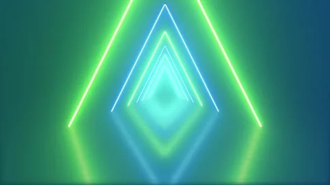 Neon Tunnel Loop Background Animation Stock Footage 264653845