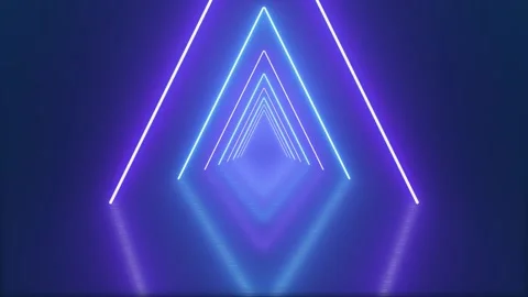 Neon Tunnel Loop Background Animation Stock Footage 264653852