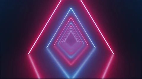 Neon tunnel video background loop Stock Footage 210150398