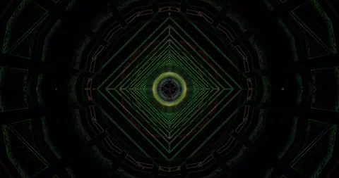 Neon tunnel visual loop for screensaver and background in 4k uhd 60fps with Видео 330977818
