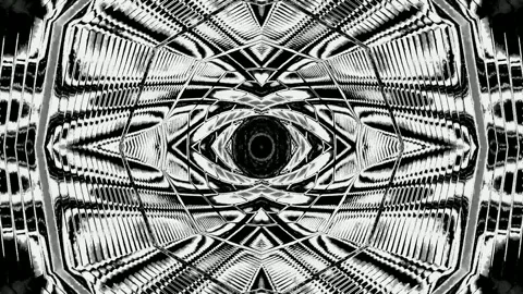 Neon tunnel vjloop live wallpaper motion background in black and white with Stock-Footage 330978695