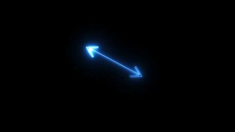 Neon two direction arrow icon animated video Stock Footage 292002717