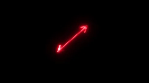 Neon two direction arrow icon animated video Stock Footage 292002720