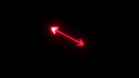 Neon two direction arrow icon animated video Stock Footage 292002721