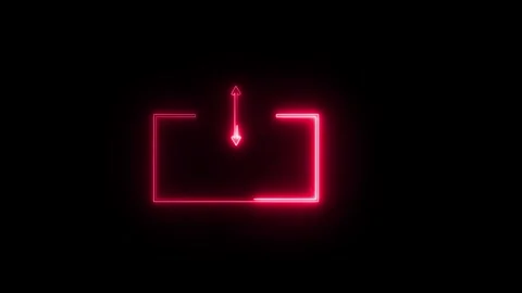Neon up two direction arrow icon animated video Stock Footage 292002728