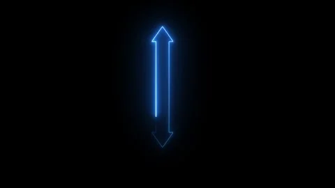 Neon two ways arrow icon animated video Stock Footage 290915325