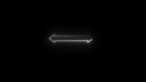 Neon two ways arrow icon animated video Stock Footage 290915688