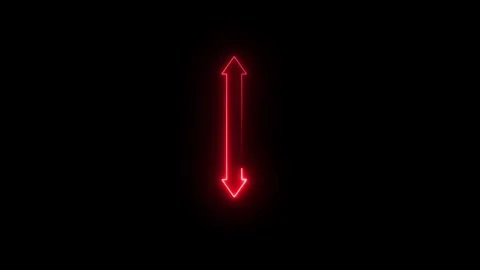 Neon two ways arrow icon animated video Stock Footage 290915691