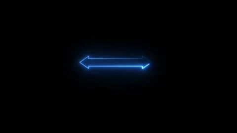 Neon two ways arrow icon animated video Stock Footage 290915694