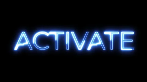 Neon Typography Animation Text Activate Video stock 321256011
