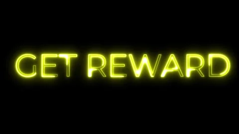 Neon Typography Animation Text Get Reward Stock Footage 321256013