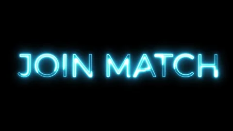Neon Typography Animation Text Join Match Stock Footage 321256029