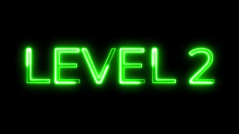 Neon Typography Animation Text Level 2 Stock Footage 321256045