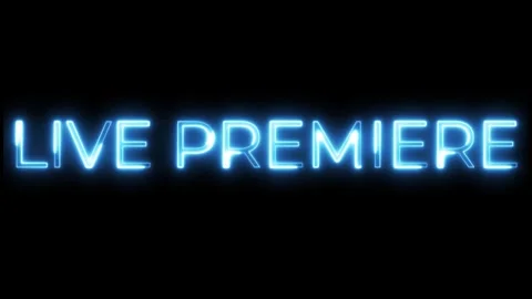 Neon Typography Animation Text Live Premiere Video stock 321256048
