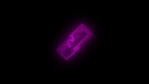 Neon unit icon glowing black background animation Видео 289748931