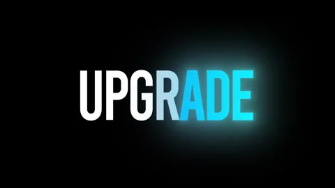 Neon Upgrade text animation on black background 動画素材 337273672