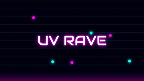 Neon UV Rave Party Text Animation Background Loop Stock Footage 336880170