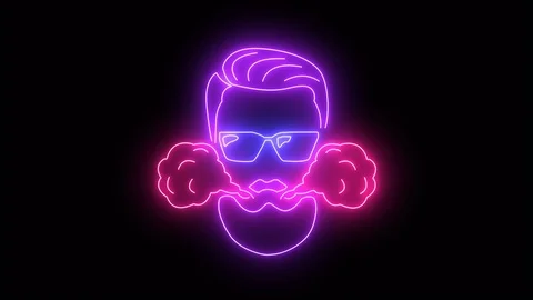 Neon. Vape Stock Footage 122640805