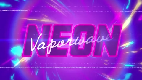 Neon Vaporwave Titles ~ After Effects Template #147733602