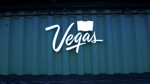 Neon Vegas Sign at LVCC Loop Stock Footage 225537139