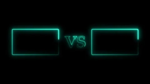 Neon versus frame animation on dark background. Neon versus frame compariso.. Stock Footage 336896175