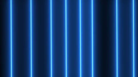 Neon vertical blue laser animation glowing lines. Light stripes. Seamless 4k Stock Footage 278658757