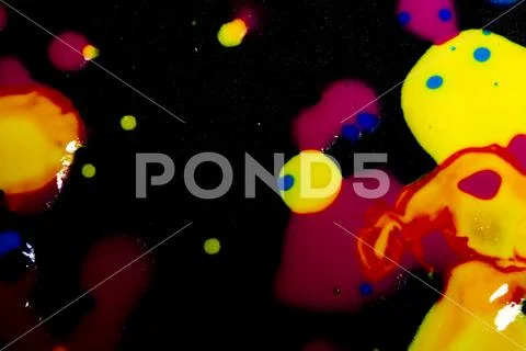 Neon Vibrant Graffiti Paint Spatters Stock Illustration