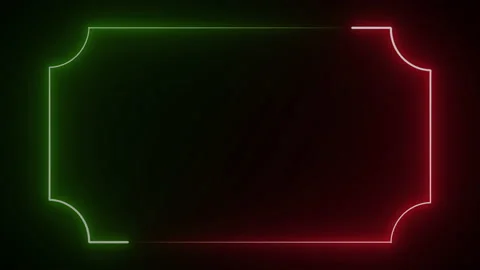 Neon vintage frame V2 Video stock 167446786
