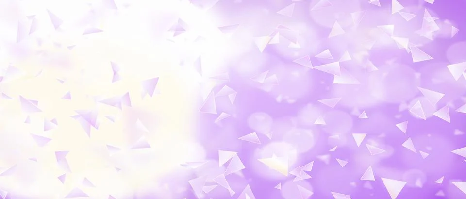 Neon Violet 3D Floating Crystal Shards Bokeh Background Stock-Illustration