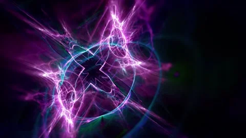 Neon Violet Plasma Discharge Electric Surge Loop 스톡 동영상 346133308