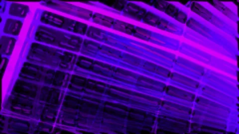 Neon Violet Wave Glass Geometry Animation Glowing Futuristic Motion Graphics 스톡 동영상 290103232
