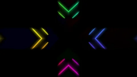 Neon visual led lights animation abstract background Stock Footage 262590858