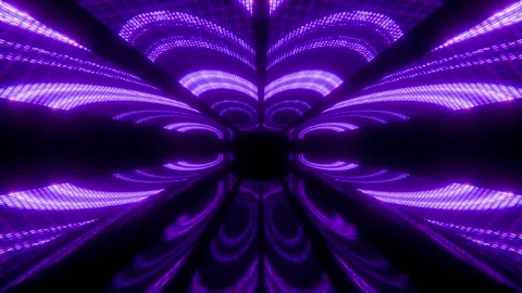 Neon Vortex Sci-Fi Tunnel Animation Loop Stock Footage 312625179