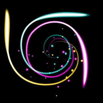 Neon  vortex - vector illustration Stock Illustration