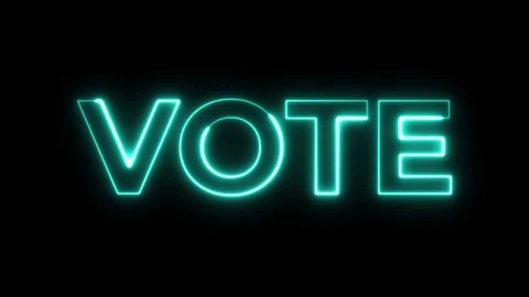 Neon Vote Sign Vidéo 287409207