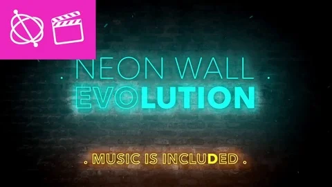 Neon Wall Evolution - Apple Motion and Final Cut Pro X Template 스톡 After Effects