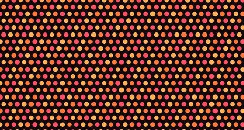 Neon warm dots on dark background Stock Illustration