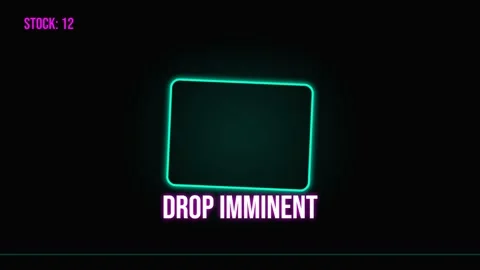 Neon Warning Signal: "Drop Imminent" Countdown Alert Background Loop Stock Footage 336879953