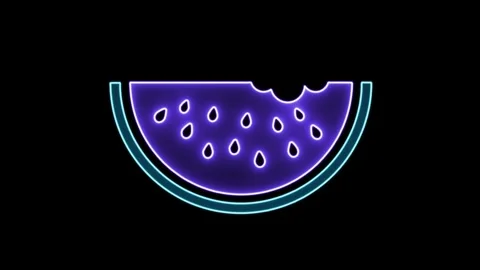 Neon Watermelon Stock Footage 251213849