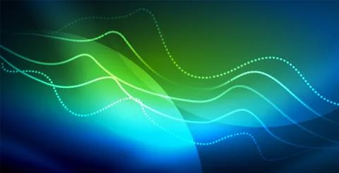 Neon wave background Illustrazione stock