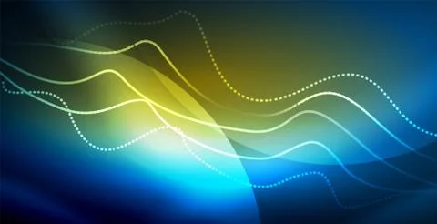 Neon wave background Illustrazione stock