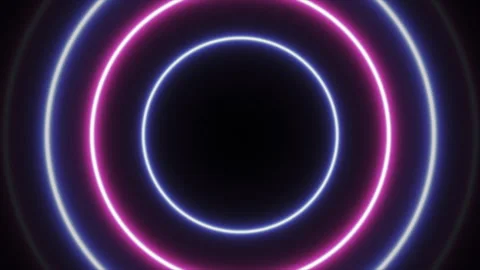 Neon wave circle animation background Stock Footage 244855209