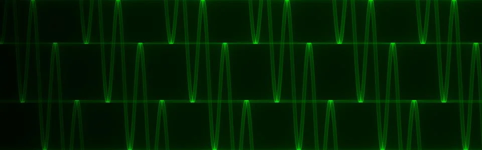 Neon wave graph. Abstract technology background Illustrazione stock
