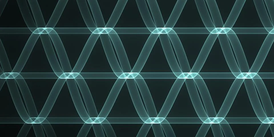 Neon wave graph. Abstract technology background Stock Illustration