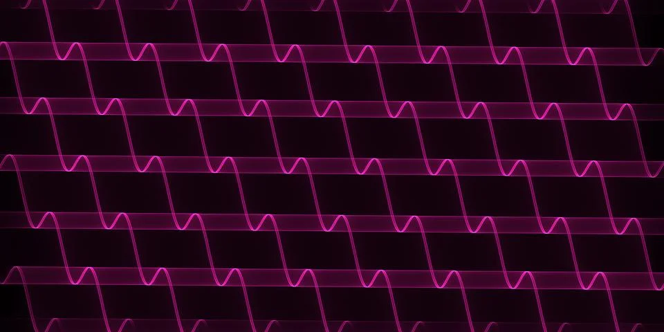 Neon wave graph. Abstract technology background イラスト素材