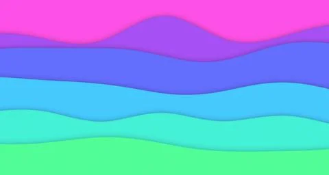 Neon wave layers on dark background Stock Illustration