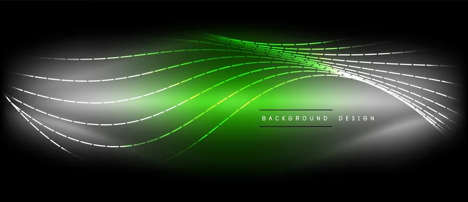 Neon wave lines with blend effect. Vector Illustration For Wallpaper, Banner 스톡 일러스트