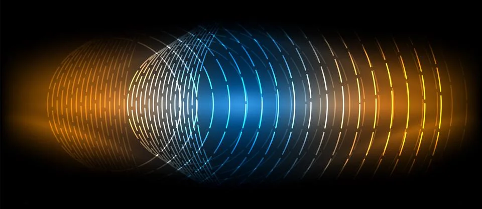 Neon wave lines with blend effect. Vector Illustration For Wallpaper, Banner 스톡 일러스트
